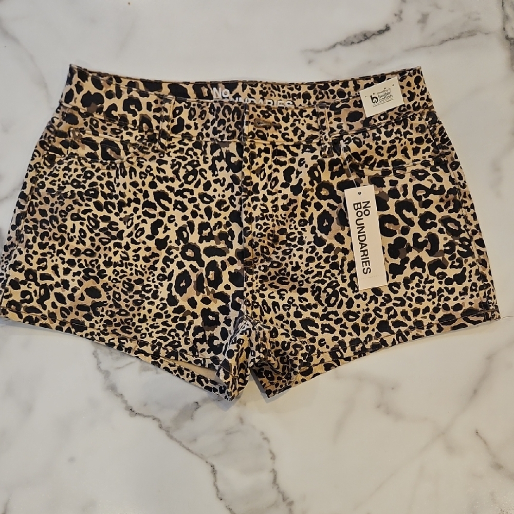 No Boundaries High Waist Animal Print Shorts